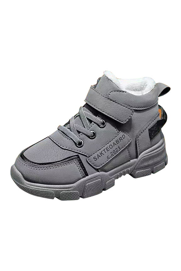 Kids High Top Basketball Sneakers – Toddler/Little Kid Fashion Boots, Comfortable Athletic Walking Shoes for Boys and Girls Grey 12.5-13 Years