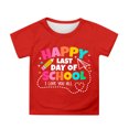 thumbnail image 1 of FYEGRE Kids Short Sleeve Graduation Tee, Girls Academic Milestone Celebration Shirt, Youth Casual Top for School Graduation Red 4-5 Years, 1 of 4