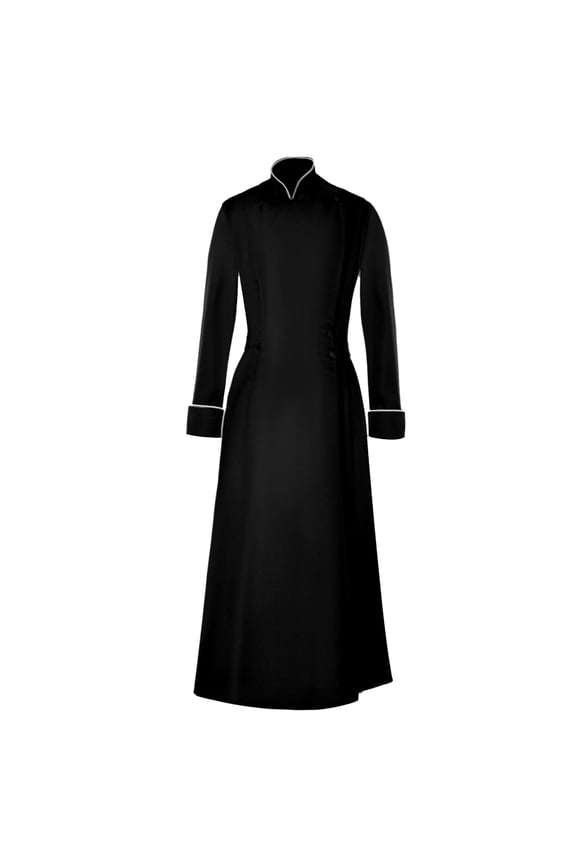 Male Priests Teach Priests To Solid Color - Elegant Court Style Attire for Performances and Events Black M