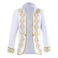 thumbnail image 1 of FYEGRE Men's Elegant Retro Court Formal Stage Performance Wear Embroidered Nobleman Outfit for Events and Productions White M, 1 of 8
