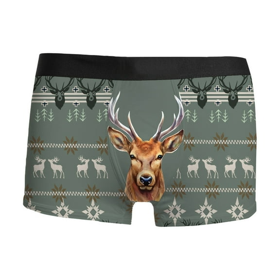 FYEGRE Men's Novelty Boxer Briefs Funny Boxer Shorts Hilarious Gag Gifts Christmas Underwear for Men Grey XXL
