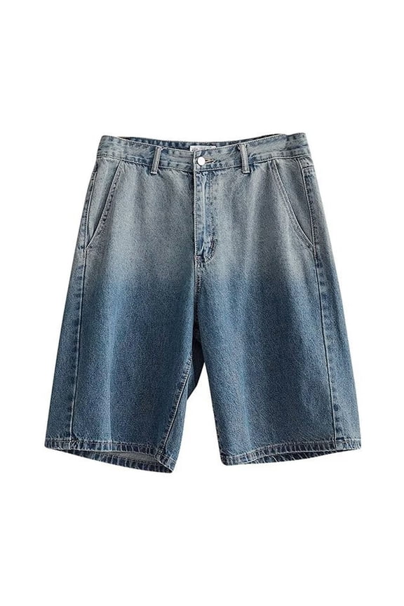 Mens Denim Pants Men's Minimalist Washed Denim Jeans with Cat Whisker Brushed Texture Comfortable Slim Fit Trousers for Everyday Casual Wear Blue L