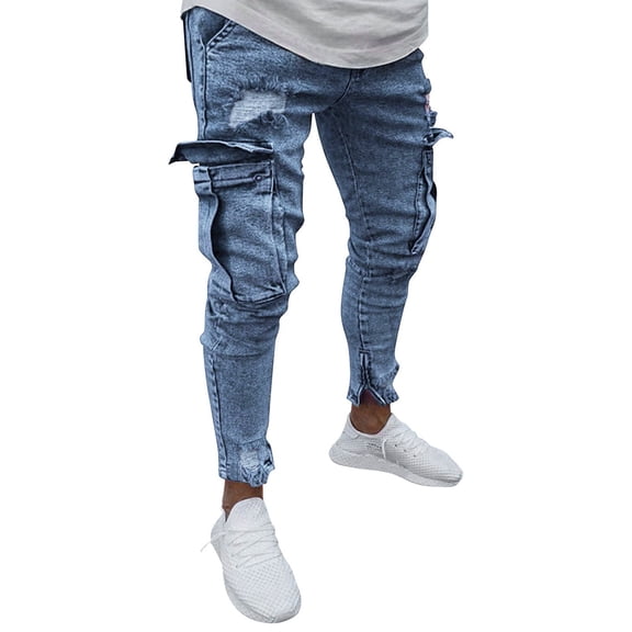 FYEGRE Mens Straight Leg Regular Fit Jeans Mens Jeans Shorts for Summer Outdoor Activities Featuring Stretch Comfort Lightweight Fabric and Modern Casual Style Navy M