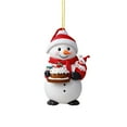 thumbnail image 1 of nTRIUQJ Mini Snowman Hanging Ornaments Christmas Tree Decorations Small 2D Acrylic Decoration Xmas Mantel Door Decor Ornament A, 1 of 7