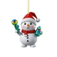 thumbnail image 1 of nTRIUQJ Mini Snowman Hanging Ornaments Christmas Tree Decorations Small 2D Acrylic Decoration Xmas Mantel Door Decor Ornament F, 1 of 7