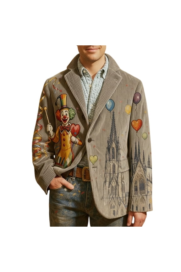 Modern Tailored Corduroy Jacket for Formal Business Events and Stylish Casual Wear Khaki S