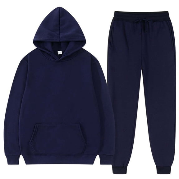 FYEGRE Park Jogging Women's Hoodie Women's Long Sleeve Pullover Hoodie Set Soft Oversized Loungewear Two Piece Sweatsuit Outfit for Casual Comfort Navy XL