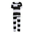 thumbnail image 1 of FYEGRE Prisoner Halloween Outfit For Themed Parties Events And Festivals Performance Attire Dress Up Black XXL, 1 of 2