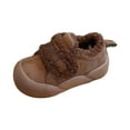 thumbnail image 1 of FYEGRE Quilted Winter Boots For Girls Lined With Thick Platform Sole Outdoor Wear Comfortable And Warm Footwear For Cold Weather Brown 3.5-4 Years, 1 of 5