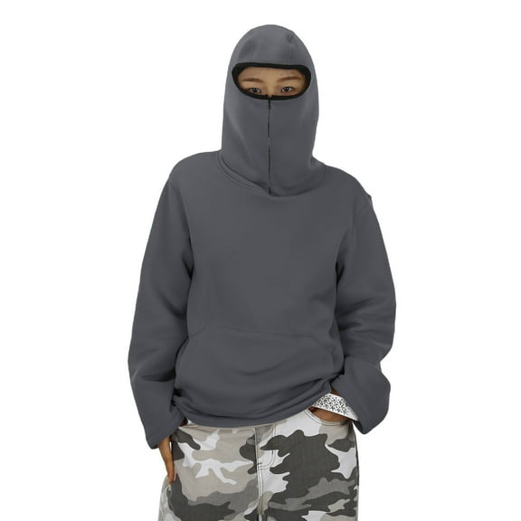 FYEGRE Relaxed Fit Little Girl's Sweatshirt Soft Hooded Sweatshirt For Girls And Boys Cozy Casual Outerwear For Everyday Wear Comfortable Kids Teen Pullover Dark Gray 15-16 Years