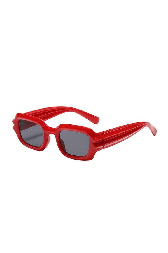 Retro Fashion Street Style Unisex PC Frame Sunglasses for Women Men Protective Eyewear Red