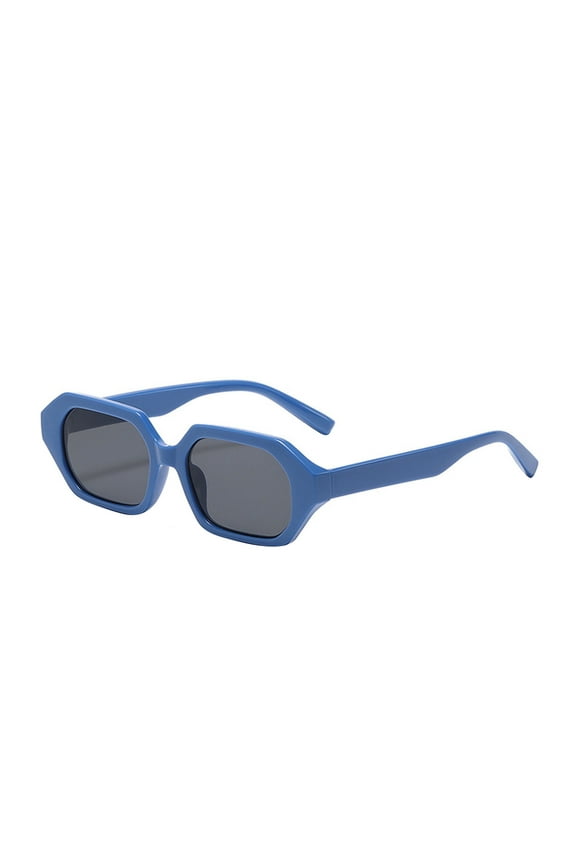 Retro Fashion Street Style Unisex Sunglasses with Durable PC Frame for Women and Men Blue