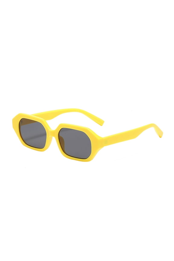 Retro Fashion Street Style Unisex Sunglasses with Durable PC Frame for Women and Men Yellow