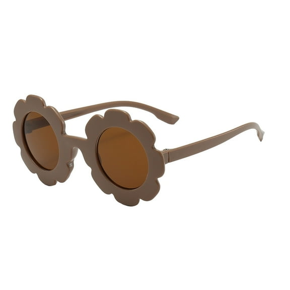 FYEGRE Stylish Sunflower Themed Childrens Sunglasses Outdoor Protective Eyewear For Fashionable Toddler Boys And Girls Brown