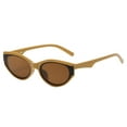 thumbnail image 1 of FYEGRE Stylish Transparent Retro Wide Frame Sunglasses for Adults Unisex Fashion Multicolor Summer Personality Shades Coffee, 1 of 4
