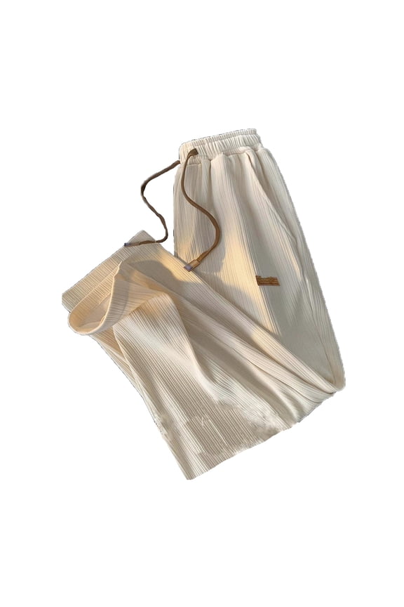 Thermal Ladies' Pants Ice Silk Joggers for Women -Stretch Comfortable Wear with Modern Athletic Style and Everyday Beige XXXXL