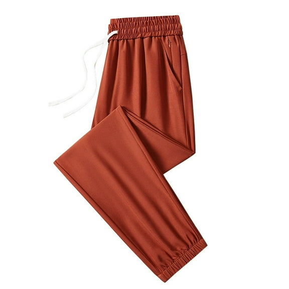 FYEGRE Tweed Women's Pants Cool Silk Joggers for Women Super Stretch Casual Pants with Comfortable Fit and Red XXL