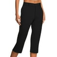 thumbnail image 1 of FYEGRE Tweed Women's Pants Stylish Women's Casual Trousers with Elastic Waistband and Front Button Pockets for Everyday Comfort and Black M, 1 of 6