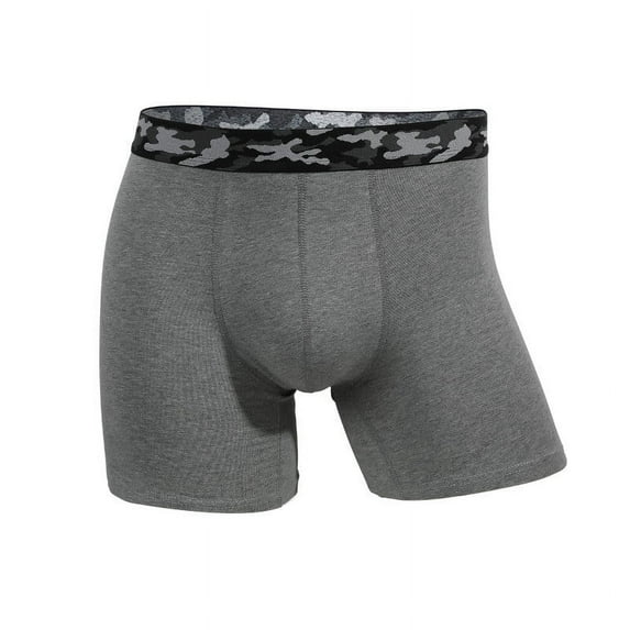 FYEGRE Washable & Reusable Urinary Incontinence Cotton Boxer Brief Underwear for Men Dark Gray XXXXXXL