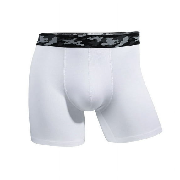FYEGRE Washable & Reusable Urinary Incontinence Cotton Boxer Brief Underwear for Men White L