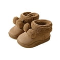 thumbnail image 1 of FYEGRE Winter Warm Boots For Girls Thermal Insulated Soft Sole Non Toddler Outdoor Cold Weather Footwear For 18 Months To 45 Years Old Coffee 3-3.5 Years, 1 of 4