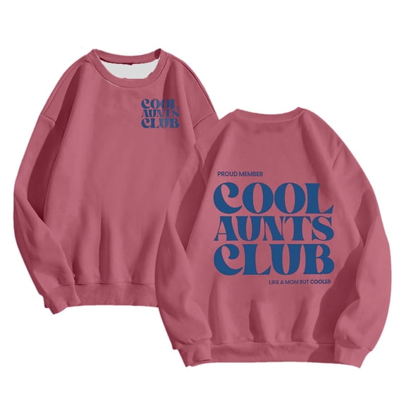 FYEGRE Women's Auntie Sweatshirt Cool Aunt Godmother Legend Crewneck Pullover Top Long Sleeve Graphic Aunts Shirt Brick Red XL