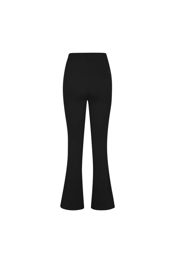 Women's Bootcut Dress Pants High Waist 4 Way Stretch Yoga Work Pant Casual Business Office Slacks with Pocket Black L
