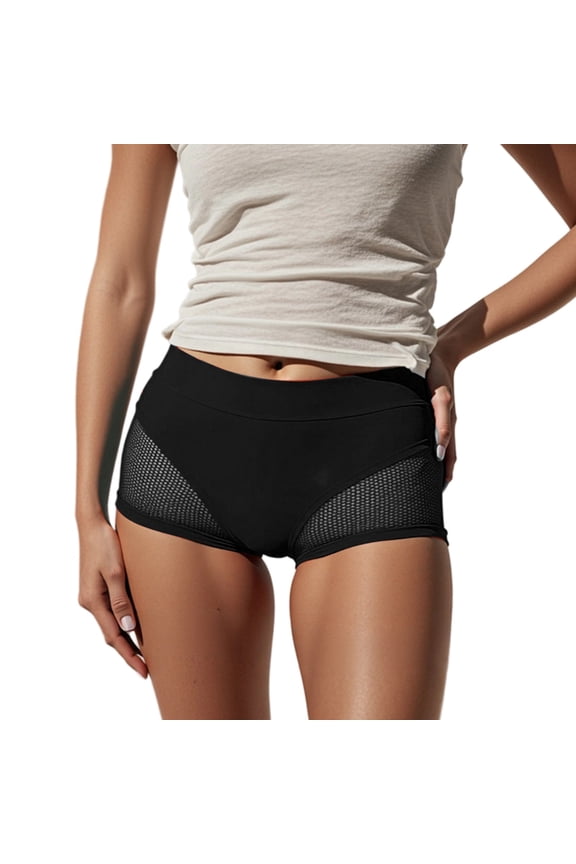 Women's Cut Out Yoga Shorts Scrunch Booty Hot Pants High Waist Gym Workout Active Lifting Sports Leggings Black XL