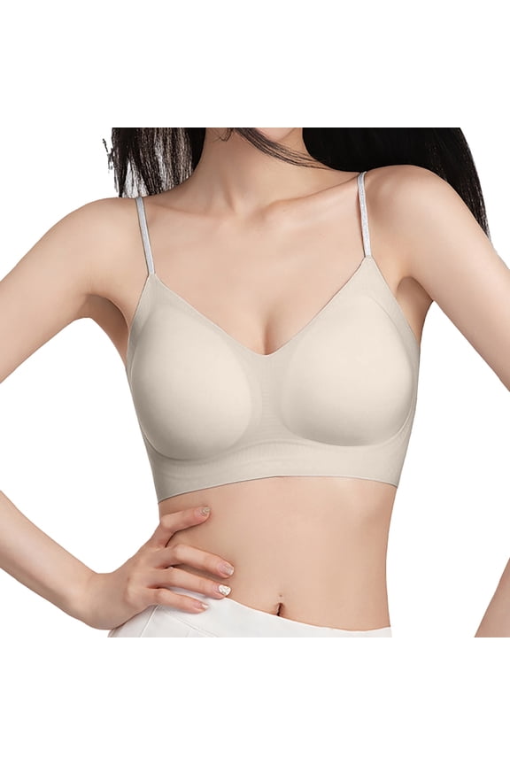 Womens Light and Unpadded | Wireless Comfort Bra, Barely-There Feel | Machine Washable White XXL