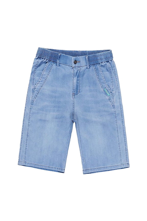 Work Jeans Men's High Street Hop Wide Leg Jeans with Zipper Split Detail and Micro Stretch Comfort for Trendsetting Fashion Light Blue 29