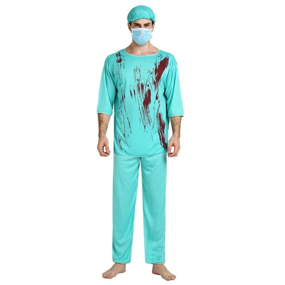 FYEGRE for Themed Events - Doctor Outfit for Masquerades and Role Playing Games Mint Green One Size