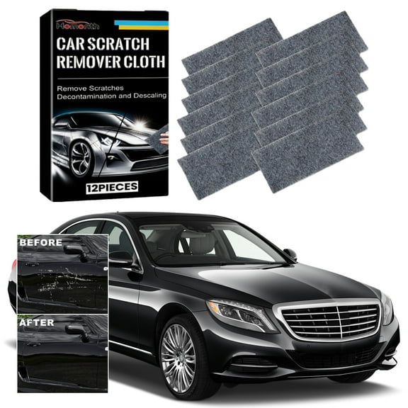 FYHALE 12 Pack Nano Sparkle Cloth, Ultimate Car Scratch Remover & Adhesive Remover with Latest Nanosparkle Nanotechnology, Nano Cleaning Cloth for Vehicles Car Paint Scratches Repair