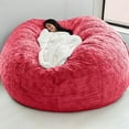 thumbnail image 1 of FYHALE 5FT Bean Bag Chair, Giant Beanbag Chairs for Adults, Lazy Sofa Bean Bag Soft Fluffy Velet Cover for Living Room Bedroom, 1 of 6
