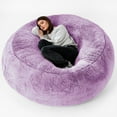 thumbnail image 1 of FYHALE Bean Bag Chairs for Kids, Large Circular Beanbag Chair, Fluffy Velvet Sofa Chair in Multiple Colors, Machine Washable Covers Durable 5.9ft, 1 of 6
