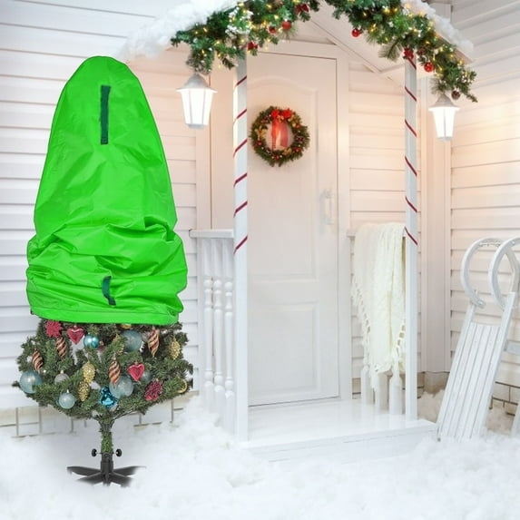 FYHALE 9ft Upright Christmas Tree Storage Bag with Zipper, Holiday Tree Cover Dust Proof Bag Fits Up to 9ft Tall Artificial Tree Upright Standing Storage