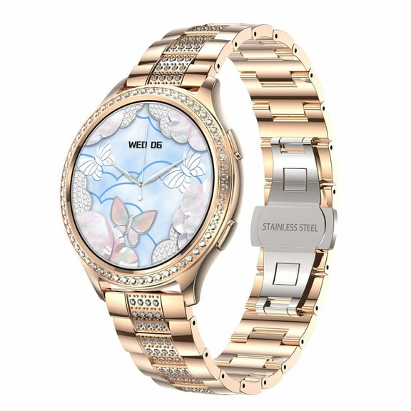 FYHALE Android Smart Watch Fashion Sports Smartwatch Women's Round High-looking Temperament Watch