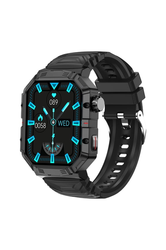 Android Smart Watches for Men 2.01-inch TFT Display Screen with Multiple Sports Modes Bluetooth Call Message Push Waterproofs and Dustproofs Smartwatch