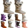 thumbnail image 1 of FYHALE Animal Socks for Women - 3D Knit Animal Fuzzy Socks, Novelty Animal Hug Sock, Hand Crocheted Winter Warm Socks, Fuzzy Socks Gifts(C), 1 of 6