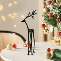 FYHALE Black Reindeer Modern Xmas Figurines Rustic Contemporary Accent, Black