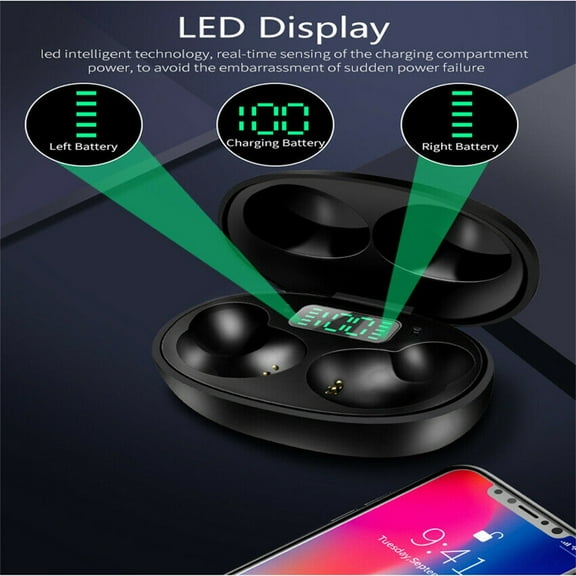 FYHALE Bluetooth 5.0 Headset Wireless Headphones Stereo Earphones Earbuds