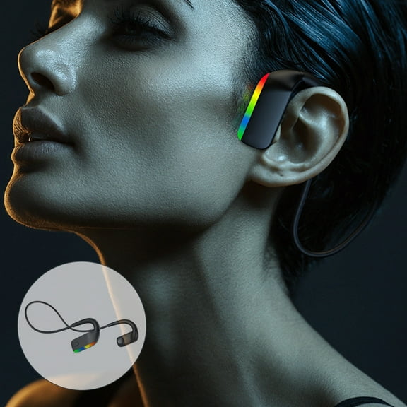 FYHALE Bluetooth Headphones with Colored Lights Wireless Earbuds Bluetooth 5.1 Sports Earphones with Microphone for Calls