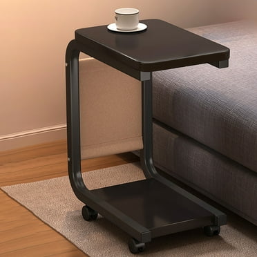 FYHALE C-Shaped End Table, Small Side Table for Couch and Recliner, Movable Small Coffee Table, Simples Small Table for Living Room, Bedroom