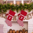 thumbnail image 1 of FYHALE Christmas Candy Stocking Stuffers Reeses Christmas Large Letters Christmas Stockings Cute Striped Christmas Tree Pendant Holiday Decorations, 1 of 5