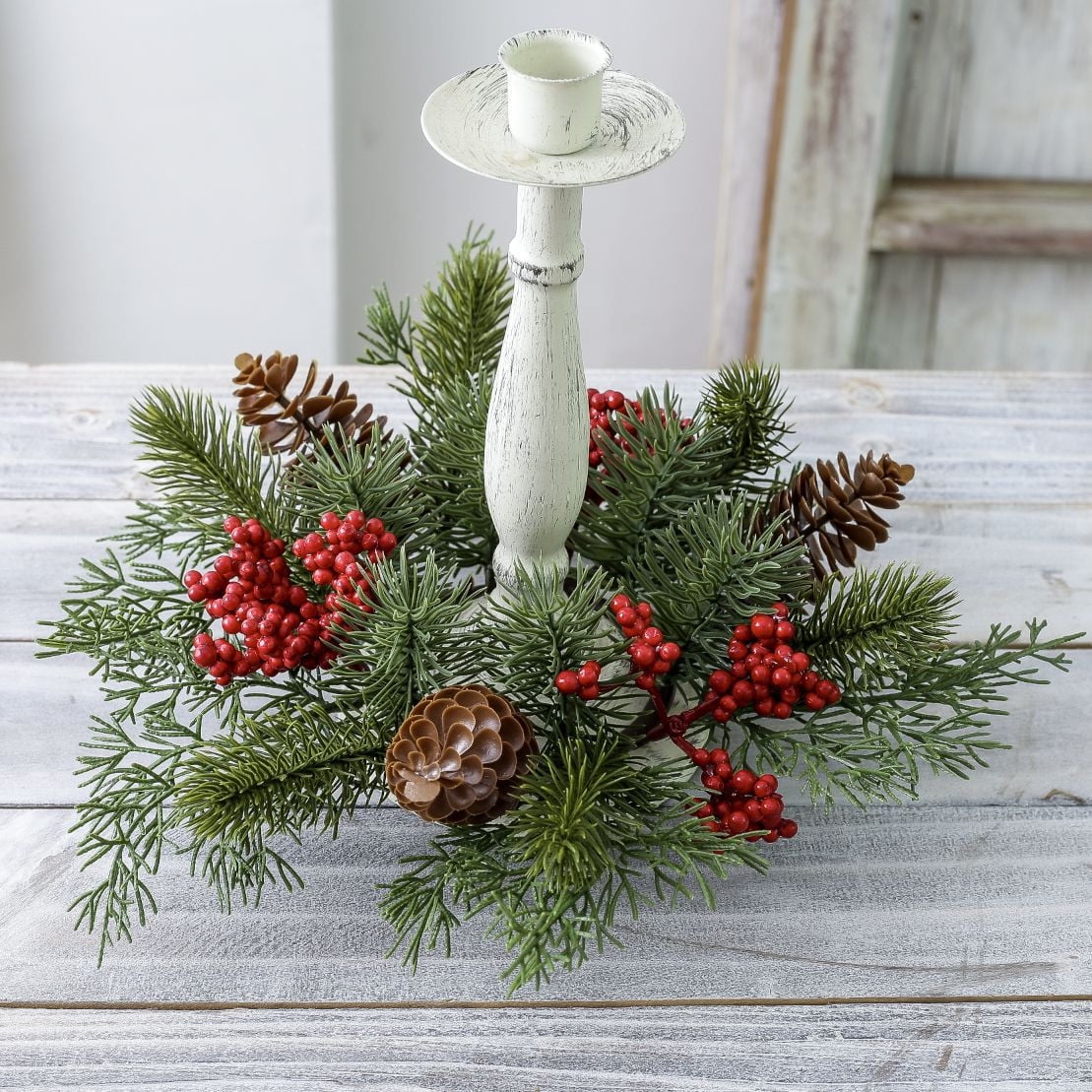 FYHALE Christmas Swags and Wreaths Christmas Decoration Wreath Candle ...