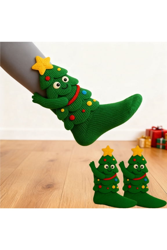 Christmas Tree Pattern Christmas Stockings Green Handmade Xmas Stockings Mini Gift Small Fireplace Hanging Holiday Decorations Xmas Present for Family Party Tree Fireplace