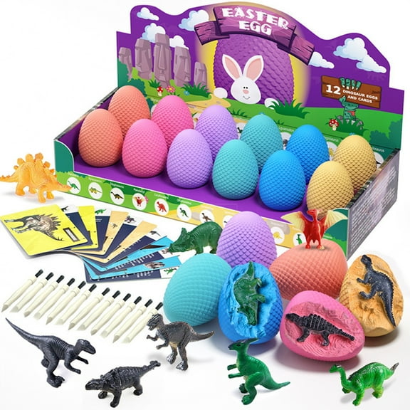 FYHALE Colourful Dinosaur Eggs Creatives Handmades Digging Archaeological Educational Toys Children's Day Gift Easter Eggs Set