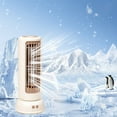 thumbnail image 1 of FYHALE Cooling Fans that Blow Cold Air, Desktop Air Cooler Fan with Automatic Oscillation, 3 Speeds & Modes, Bladeless Fan, Portable Floor Tower Fan for Bedroom office, Beige, 1 of 6