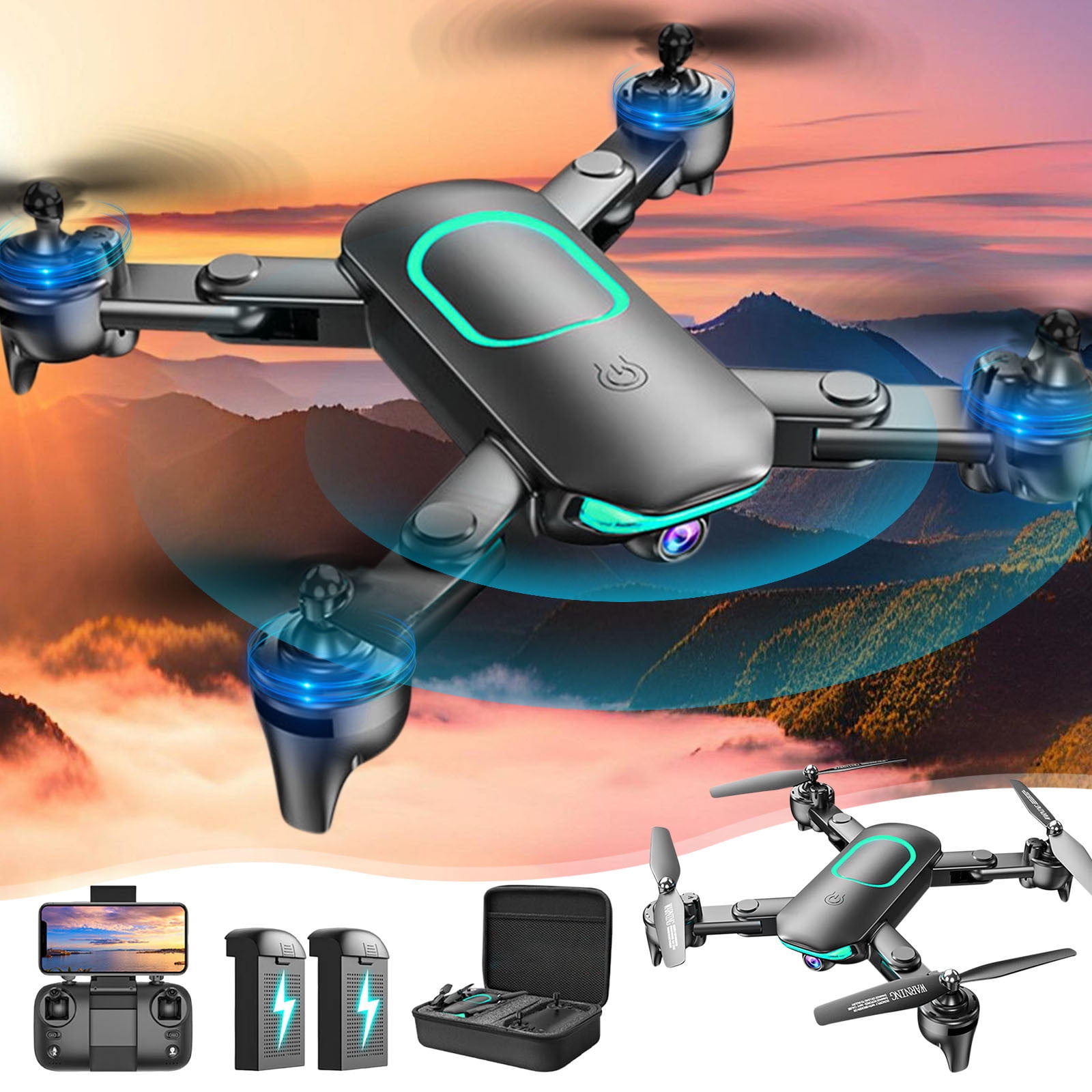 Headless Camera FYHALE Drones with Camera for Adults 4K Versatile Folding Mini Drone ...