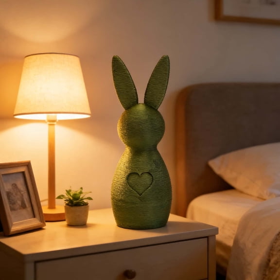 FYHALE Easter Bunny Decor Figurine Cute Rabbit Ornament Easter Tabletop Decoration for Home Spring Party Easter Centerpiece Shelf Desk Decor Gift for Family Friends