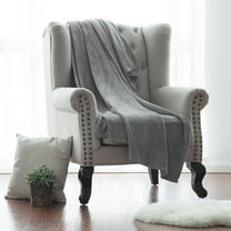 FYHALE Fleece Throw Blanket for Couch Grey - Lightweight Plush Fuzzy Cozy Soft Blankets and Throws for Sofa, 60x82 inches